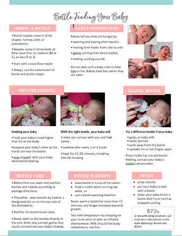 Handout- z.Large free-standing clinic/hospital license- Bottle Feeding Your Baby